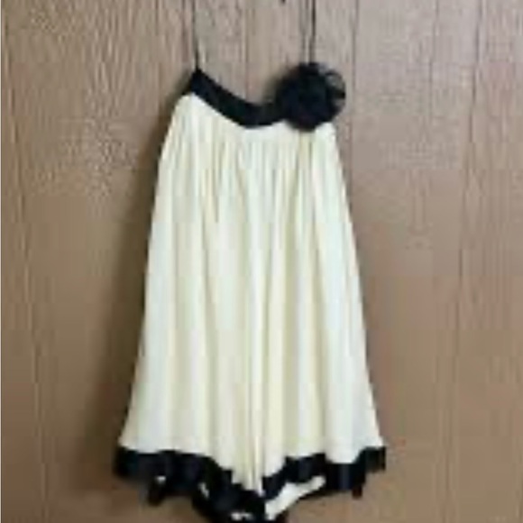 Alice + Olivia Cream and Black Mini Dress
